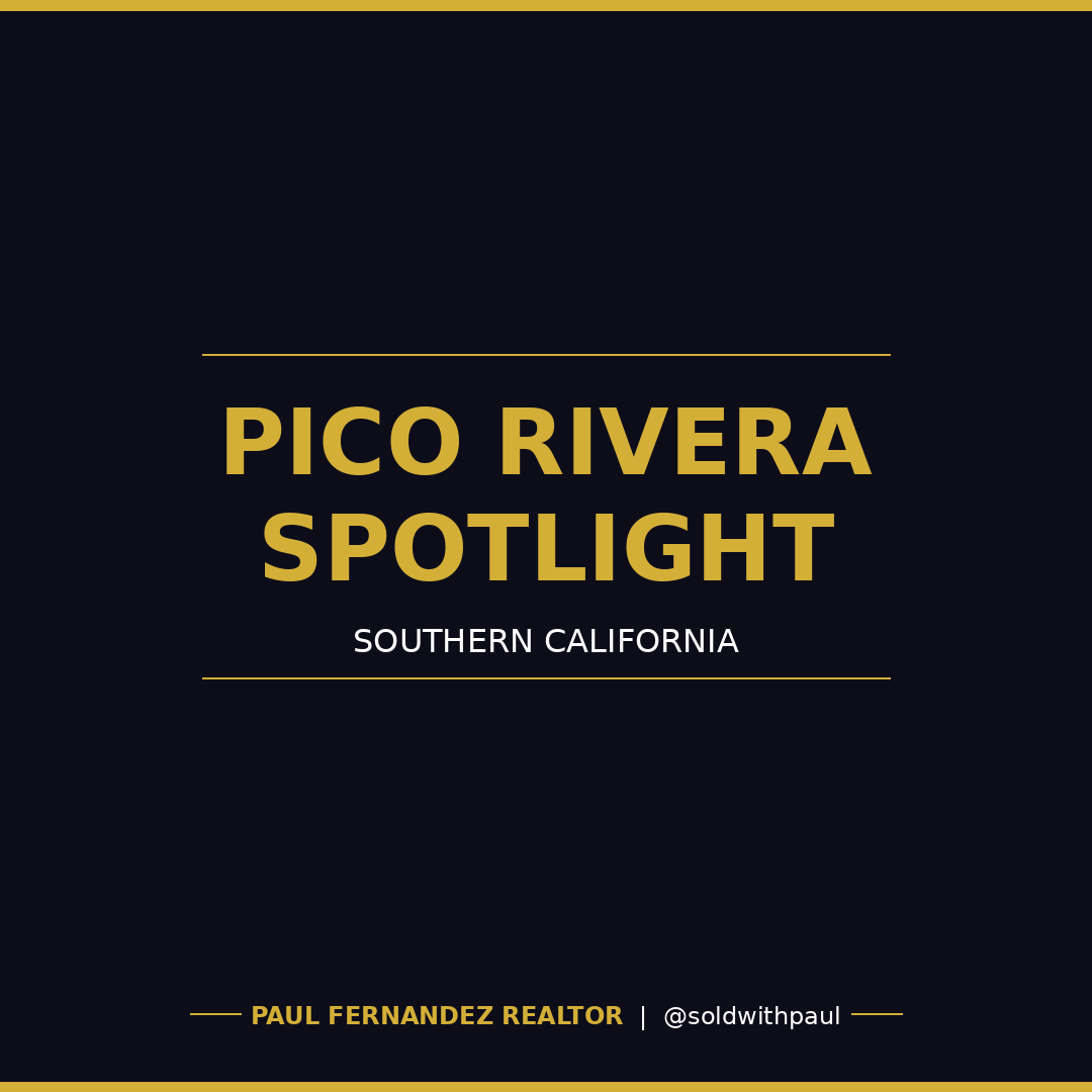 Pico Rivera doesn't get enough credit. Strong community roots, easy freeway access, and a housing market that keeps attracting buyers priced out of the westside. The east LA corridor has been underrated for years.