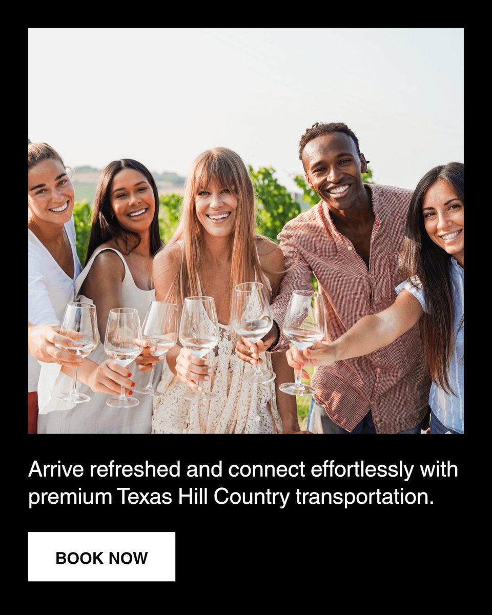 prontoandiamo's tweet image. Why settle for ordinary? Your next corporate outing in Texas Hill Country can be polished, stylish, and luxurious. Premium transportation raises every moment. Ready to impress your team? Book today! #FredericksburgTX