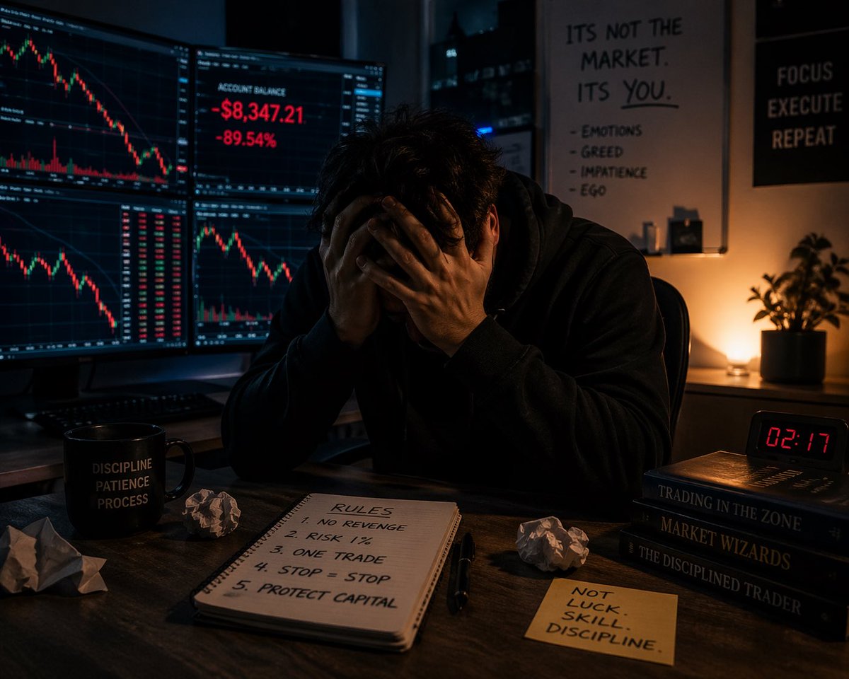 DavidGoshay's tweet photo. Trading is the hardest mental challenge you will ever face. It's literally you Vs you. https://t.co/2D8mjZqjQz