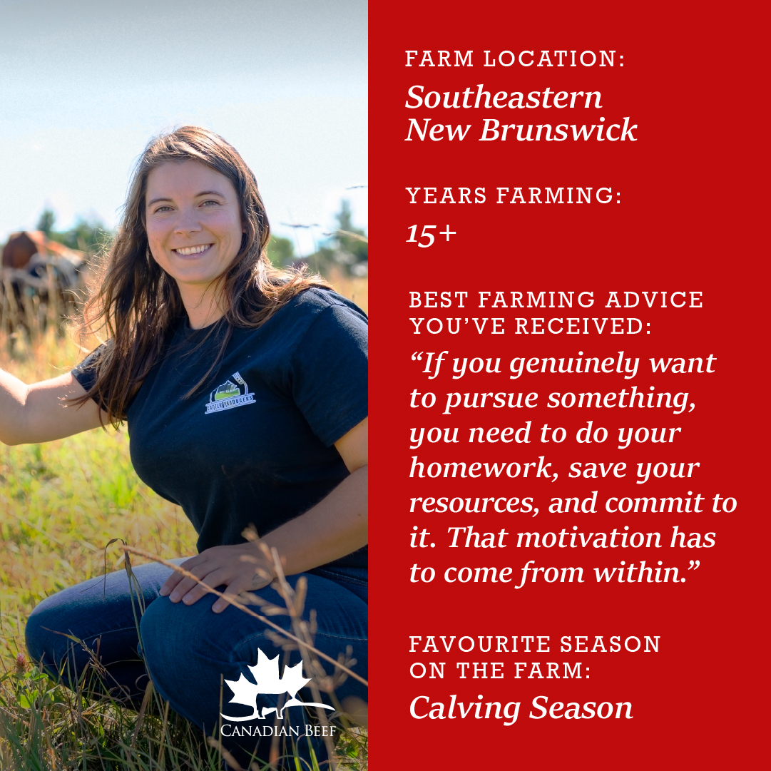 Meet The Farmer: Ellen Davis

Raised in Mates Corner, NB, Ellen runs a purebred Simmental herd with a focus on genetics, herd health &amp; quality beef. Passionate about supporting Maritime farmers and women in ag. 

Learn more: canadabeef.ca/meet-the-farme…