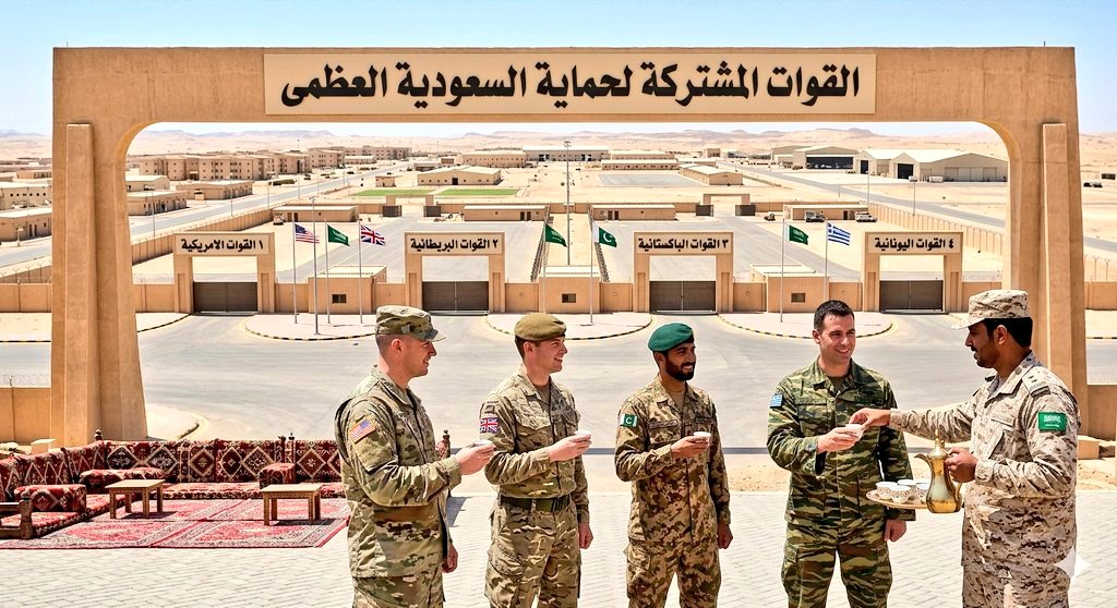 🚨 #عاجل

الجيوش المتمركزة في السعودية العظمى لحمايتها
قررت انشاء قيادة مشتركة 🇺🇸 🇬🇧 🇵🇰 🇬🇷 
وسيتولى السعوديون مهمة صب القهوة