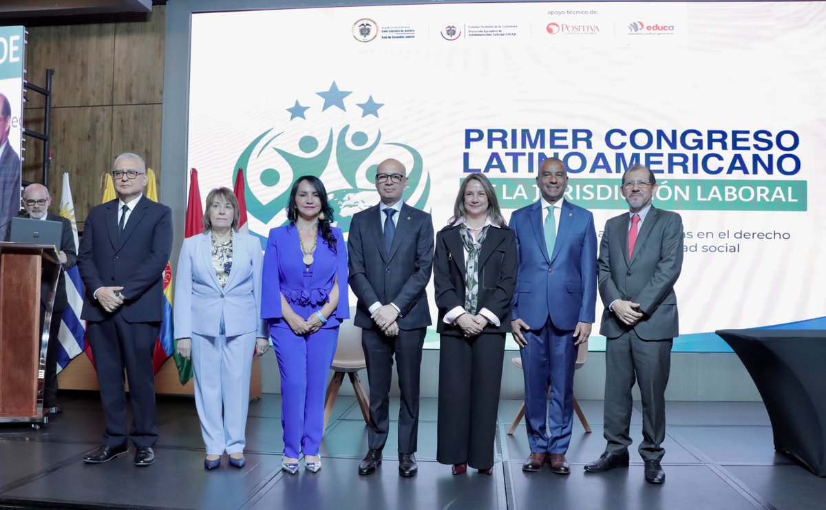 OITAndina's tweet photo. 📌Durante el 1⃣Congreso Latinoamericano de la Jurisdicción Ordinaria Laboral, #OIT y la @CorteSupremaJ firman un Memorando de Entendimiento para fortalecer la aplicación de las Normas Internacionales del Trabajo #NIT en 🇨🇴. https://t.co/4Otm1auxqZ