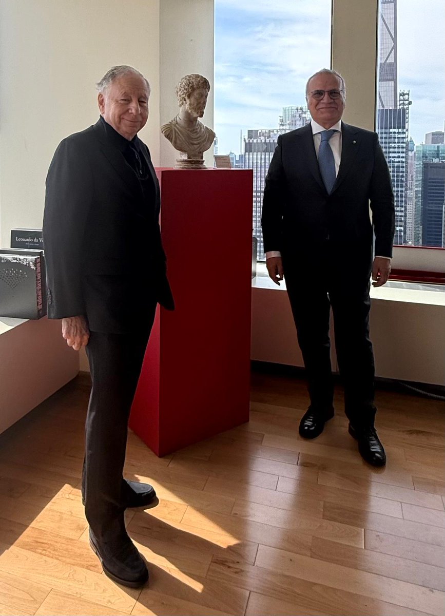 ItalyUN_NY's tweet image. Very cordial meeting between Italy’s PR Amb. @margiodi and @UN SG’s Special-Envoy for #RoadSafety @JeanTodt.
🇮🇹 fully supports the Special Envoy's work to improve #RoadSafety &amp;amp; #SaveLives🏁 also within the related Group of Friends and ahead of the upcoming High-Level Meeting on