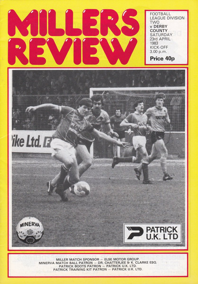 millers1971AK's tweet image. OTD 1983 Rotherham Utd 1 Derby County 1 @RotherhamUnited John Seasman⚽️. Future Millers manager Archie Gemmill with Derbys goal. #rufc 23.4.83