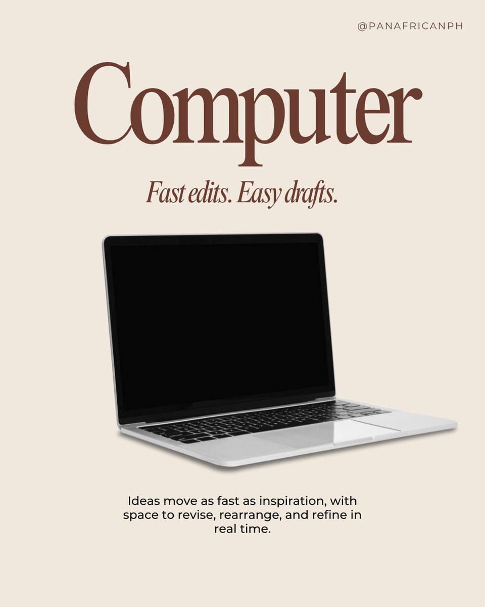PanAfricanPH's tweet image. There’s no “right” way to write — only the way that helps you return to the page.

So what’s yours?
Pen, typewriter, or computer?
Tell us in the comments 👇🏾

PanAfricanPublishing.com 📚

#WritingCommunity #WritingProcess #AmWriting #CreativeWriting #AuthorLife