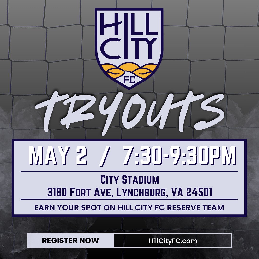 Try out for the Hill City FC Reserve Team on May 2 and take that next step! Built for top local talent, this program trains you at a high level and puts you on the pathway to the first team.

Earn your spot. Register now: HillCityFC.com/reserve-team-t…