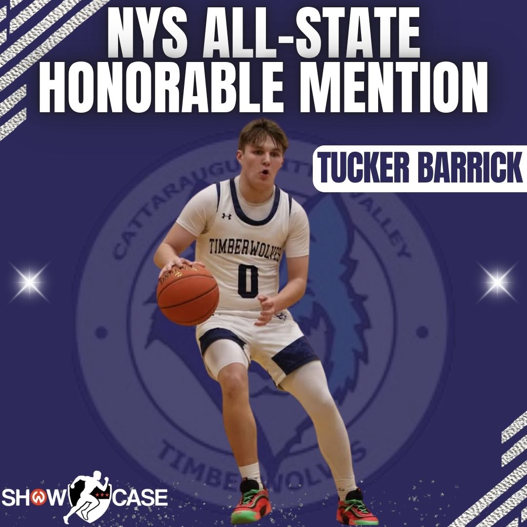 Showcase_cws's tweet image. 🏆All-State Recognition🏆
Congratulations to Showcase Athlete @tuckerbarrick5 on being named NYS All-State 2026 – Small Schools Honorable Mention🏀

➡️ tinyurl.com/nhu4y3nb

After @CLVboysbasketb1 historic season, this recognition is well deserved 🔥

#GetNoticed #GetRecruited