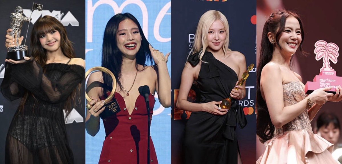 BLACKPINK truly paved the way 

• Lisa: First K-pop soloist to win a MTV Video Music Award
• Jennie: First K-pop soloist to win a Billboard Women in Music Award
• Rosé: First K-pop act to win a Brit Award
• Jisoo: First Asian to be honored at Cannes International Series