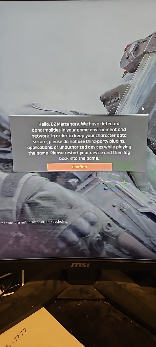 FLAMINGBUTTHAIR's tweet photo. @ArenaBreakoutPC yo, what is this? I havent changed anything and started getting this today. Mind checking this false positive out? https://t.co/zl3pgQ9Lqs