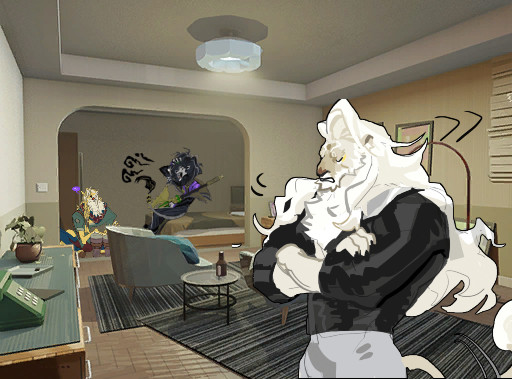Alolinpostings: Day 59 Javid invited Alolin over for a BBQ, but it ...