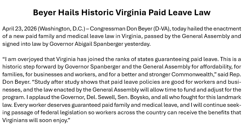 Rep. Don Beyer tweet media