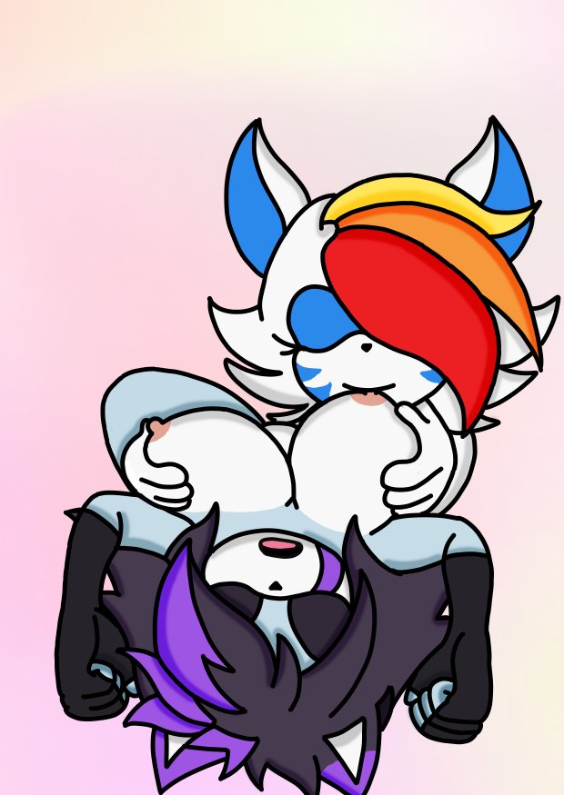 Hola buenas Tardes
Hoy les traigo un nuevo dibujo está vez de la hija mayor de 
Kayla y Eclipse 
Kassy dándole de comer a su novia Summer
(<a href="/RabbitNusai/">🔞Nusai_Arts🔞</a> ) 
La cual es artista y le gusta pintar y usar a Kassy de modelo 
Espero que les guste este dibujo que tengan buenas tardes