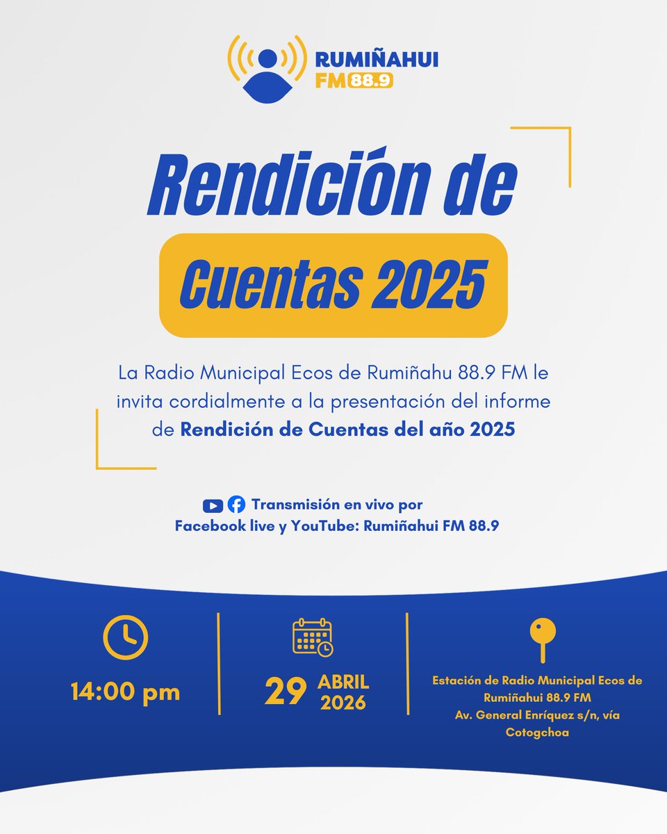 Rumiñahui FM 88.9 tweet media