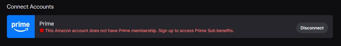 danielhwang_'s tweet photo. Since @amazon seems to be using only ai-chat bots that can't help me with my issue...
I can't seem to use my Twitch Prime sub that comes with my Amazon Prime. The AI chat bot is (as always) unhelpful in finding out why. https://t.co/zENyeDs3PJ