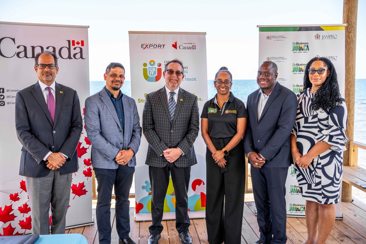 CaribXport's tweet photo. GRIT Jamaica has launched, delivered a strong week of workshops, stakeholder engagement &amp; enterprise visits—empowering women entrepreneurs to grow and access new markets.

#GRITProject #WomenInTrade #CaribbeanExport https://t.co/VXBdl1SJZ7