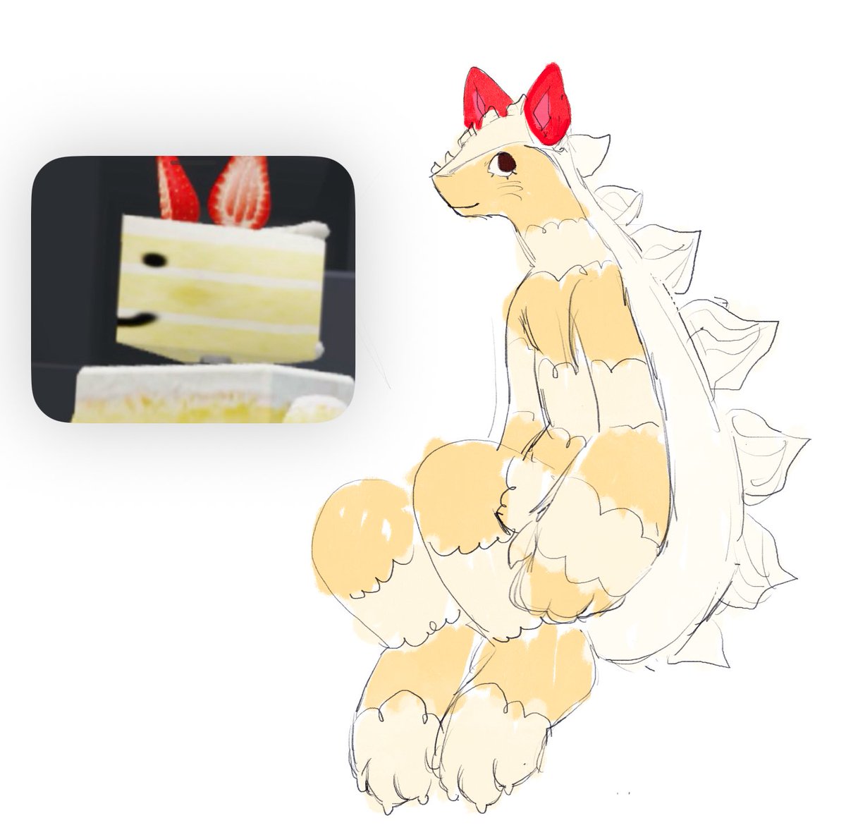 lapiinetto's tweet photo. say hi to my cake critter https://t.co/rGytcnlKPs
