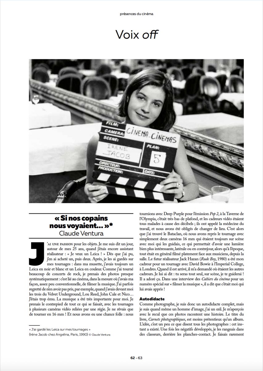 philippe_rouyer's tweet photo. Claude Ventura, qui nous avait régalés avec l’émission «Cinéma, Cinémas» expose ses photos à la Galerie du cinéma à Paris. Et à @RevuePositif on adore. Attention, ce sont les derniers jours https://t.co/kWzYZphhSh