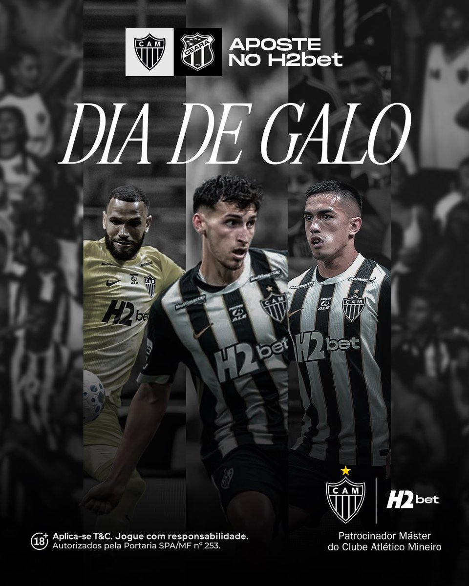 Hoje tem Galo em casa, estreando na Copa do Brasil em 2026 🐔🇧🇷

🔥 Acesse h2.bet.br, faça a sua conta e aproveite as Super Odds desse duelo!

#TocaEJoga #H2bet #GALO <a href="/h2betoficial/">H2bet</a> 

Proibido para menores 🔞
Jogue com responsabilidade
Autorizados pela portaria