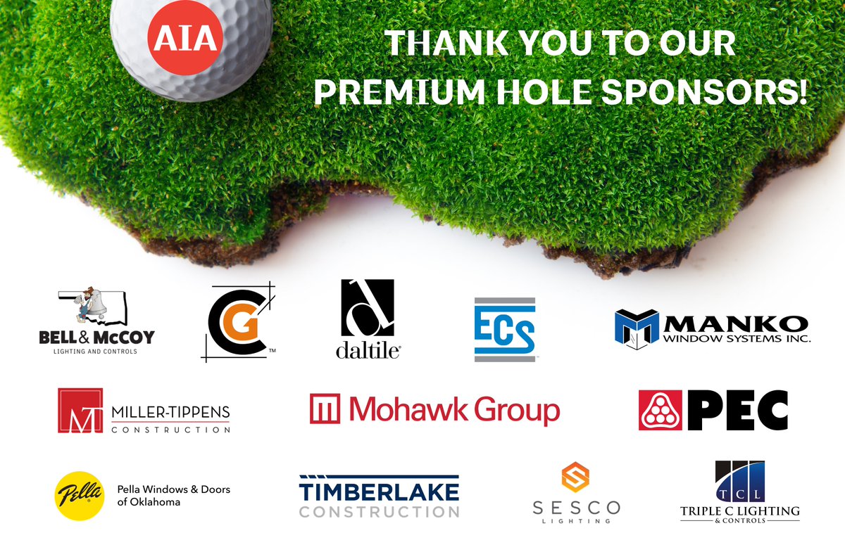 AIACOC's tweet image. Shout out to our Golf Tournament Premium Hole Sponsors! We're looking forward to seeing everyone on the course on May 4! #aiagolf #architects #contractors #engineers #supplies #bigfun