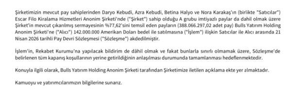 AlgoTraderX_TR's tweet photo. #escar Borsanın patronu Bulls'ın yeni yıldızı olabilir mi?

Son yılı kötü geçiren şirketin %77.62 lik bir kısmını satın aldı ve son zamanlarda moda olan bu alımlara bir yenisini daha ekledi! 

Alım haberinden önce çok önemli bir direnç geçildi ama haberin geldiği yere odaklanın. Bu şirket bu saatten sonra güzel olur, takibe aldım.