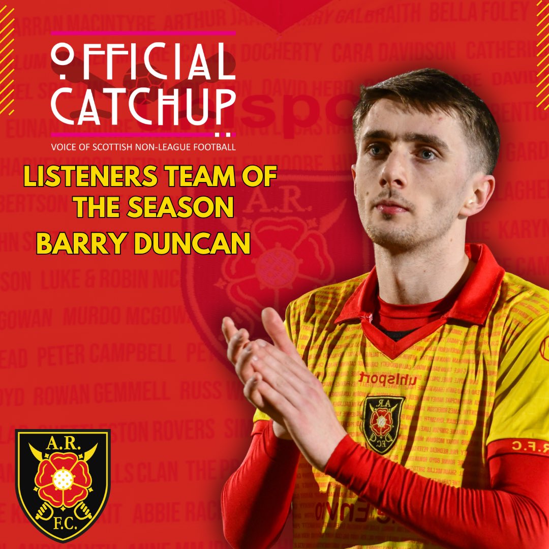 albionrovers's tweet photo. 🏆 TEAM OF SEASON 🏆

Congratulations to our vice-captain Barry Duncan (@barrydu92543947), who has been selected in the @OfficialCatchup listeners' Team of the Season!

Barry made 33 appearances in all competitions this season, scoring 11 goals, including some fantastic free kicks, and was named @ARFCsupporters' player of the season!

Congratulations, Barry, on this very well-deserved honour!

#ARFCOKAY🇲🇰