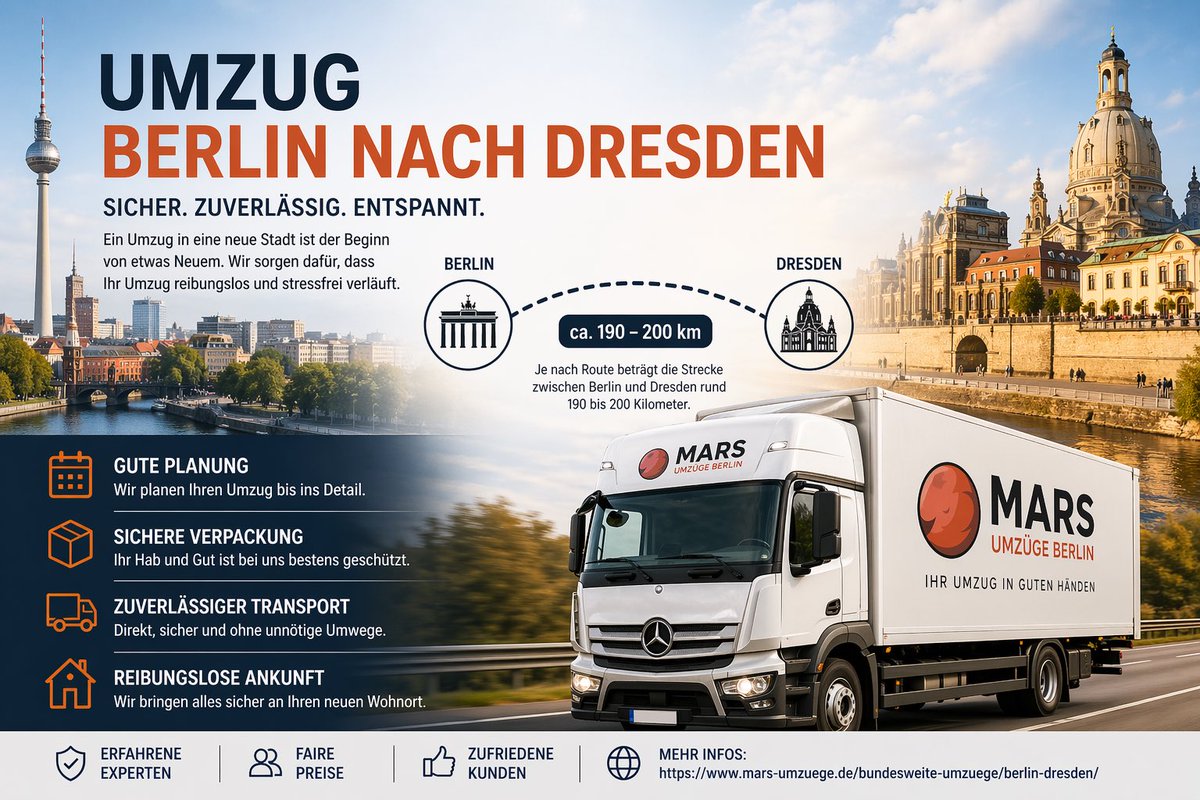 Marsumzuege's tweet image. Berlin → Dresden 🚛
Neuer Start, neue Stadt – der Umzug sollte einfach laufen.

Mars Umzüge Berlin macht den Wechsel planbar, sicher und entspannt.

🌐 mars-umzuege.de/bundesweite-um…

#Berlin #Dresden #Umzug #MovingDay #Relocation