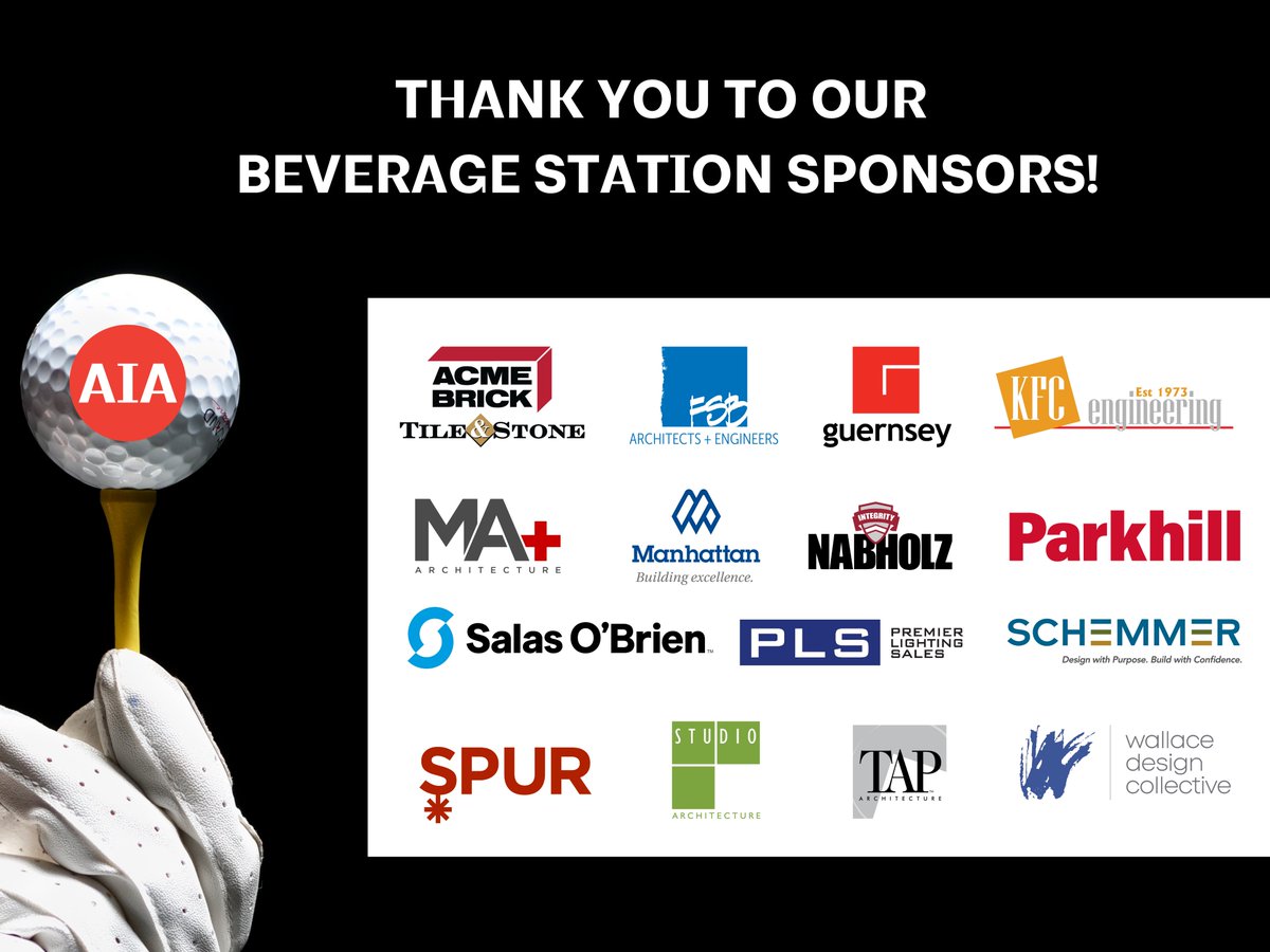AIACOC's tweet image. Thank you to our Beverage Station Sponsors! The golfers will thank you for keeping them hydrated on May 4!
#aiagolf #architects #contractors #engineers #supplies #bigfun #riveroaks