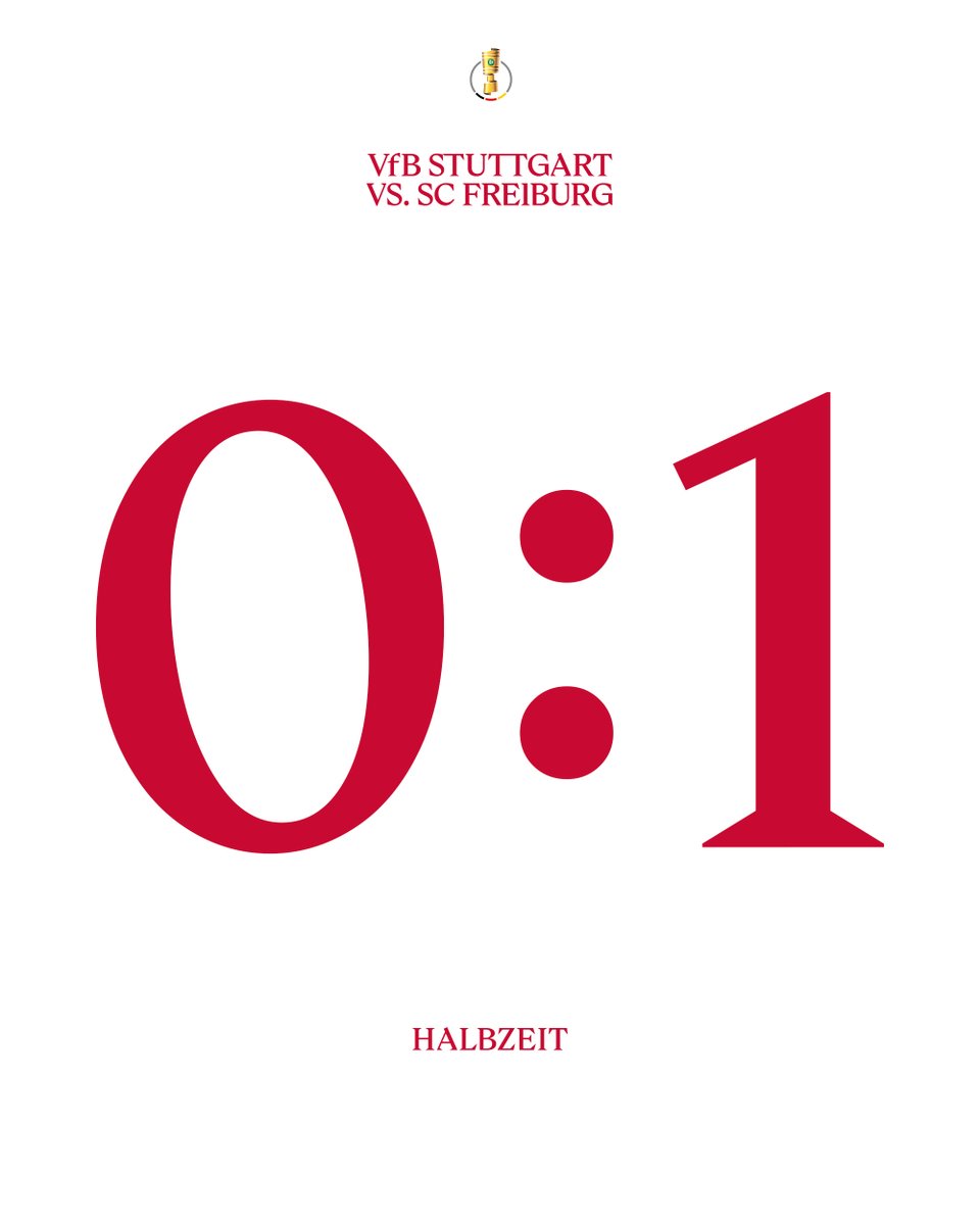 VfB's tweet image. ⏸️ Pause in Stuttgart
Wir sehen eine hitzige Partie in der MHP Arena.
Nach einer umkämpften Anfangsphase gehen die Gäste aus Freiburg nach einem Eckball in Führung. Danach sind wir am Drücker und drängen auf den Ausgleich.
Kämpfen, Männer!

#VfB | #VfB1893 | #Bundesliga | #VfBSCF