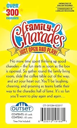 MyShopville's tweet image. Check out our Deals under $20

 Family Charades Card [Board Game, 3+ Players] 
by Outset Media starting at $ 8.99 CAD. 

Shop now 👉👉 shortlink.store/agc6r3hxvwfc

#shopville #gamer #player #videogame #tcgplayer #tcgfan #tcgshop #gaming #relaxation #collection #under20games #tcgstore