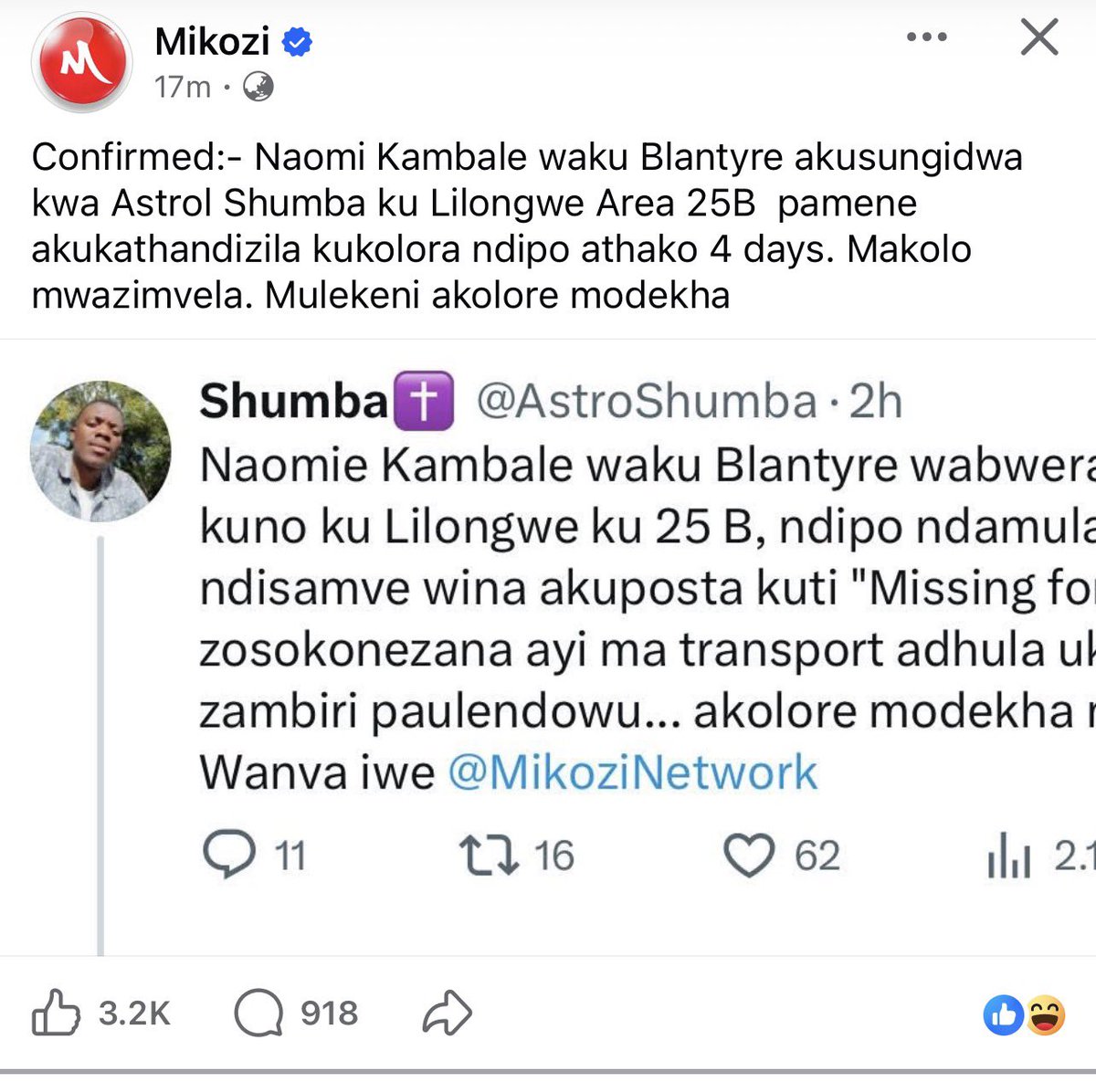Patrizio_Phiri's tweet photo. Bwana @AstroShumba kumeneko 😹😹😹 https://t.co/OdetZvTGrt