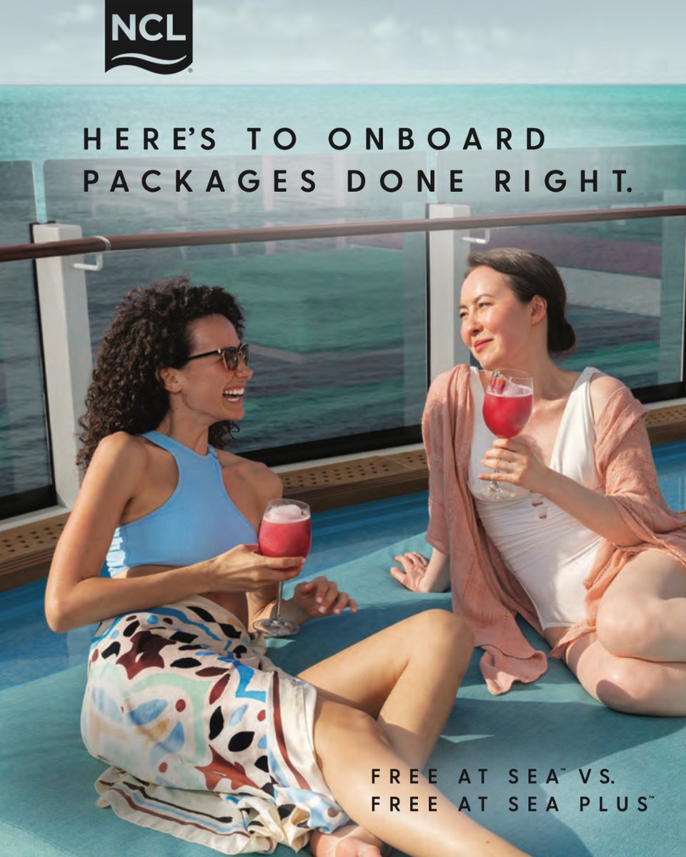 UnitedWeRoam's tweet photo. 🚢✨ Exciting news! We’re diving into unforgettable days at sea with Norwegian Cruise Line’s Free at Sea offer—over $2,000 in perks await! 😍 For those ready for more, Free at Sea Plus offers $5,000 in stateroom value! Let’s make meaningful memories together. #Cruising #NCL #LetsGoSailing