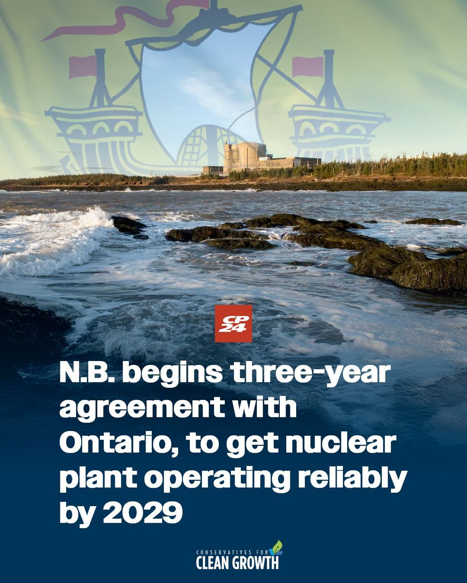 CdnCleanGrowth's tweet photo. Ontario is becoming a global leader in nuclear power. Now New Brunswick is turning to the province for expertise to get its own nuclear generation facility back on track. 

https://t.co/YCW93NV9jA https://t.co/jRTJAom7tz