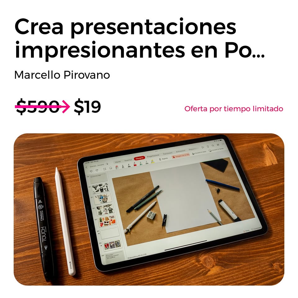 GTechDesignNet's tweet image. Domina #PowerPoint con este #cursoonline. ✅ Aprende a diseñar un sistema de componentes visuales reutilizables para crear presentaciones efectivas AQUÍ 💻👉 domestika.sjv.io/9L0rJ0