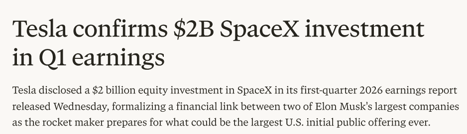 StocksPursuit's tweet image. $TSLA next company to gain from #SpaceX IPO.
Reported on Aug 10th by us truly #Darkhorse moment