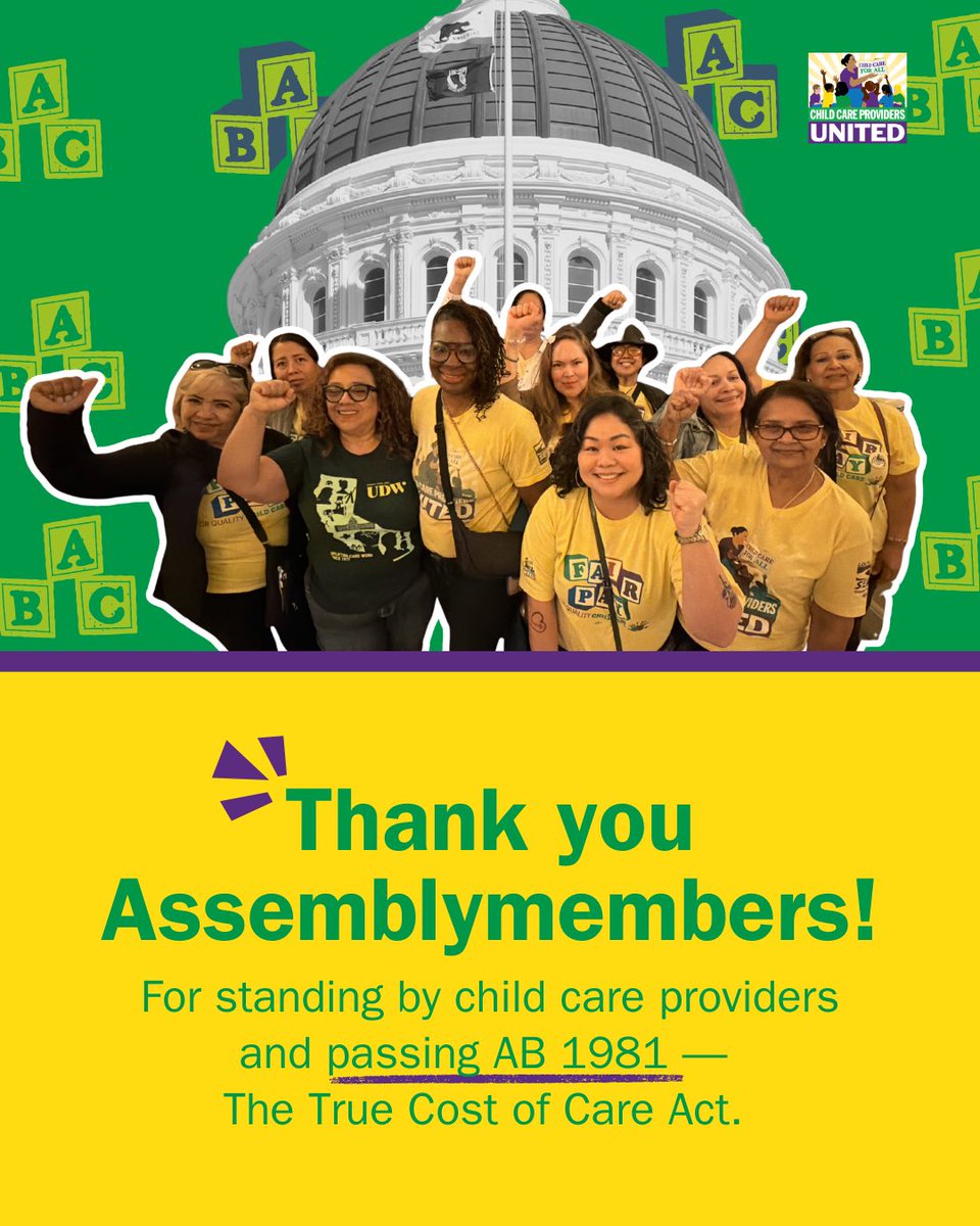 CCPUCalifornia's tweet photo. 🥳 our sponsored bill #AB1981— The True Cost of Care Act — just passed the Assembly! With our first major hurdle cleared, it now heads to the Senate. It's up to us to keep ensuring lawmakers understand the importance of passing AB 1981. https://t.co/Ub8FmdTtNi