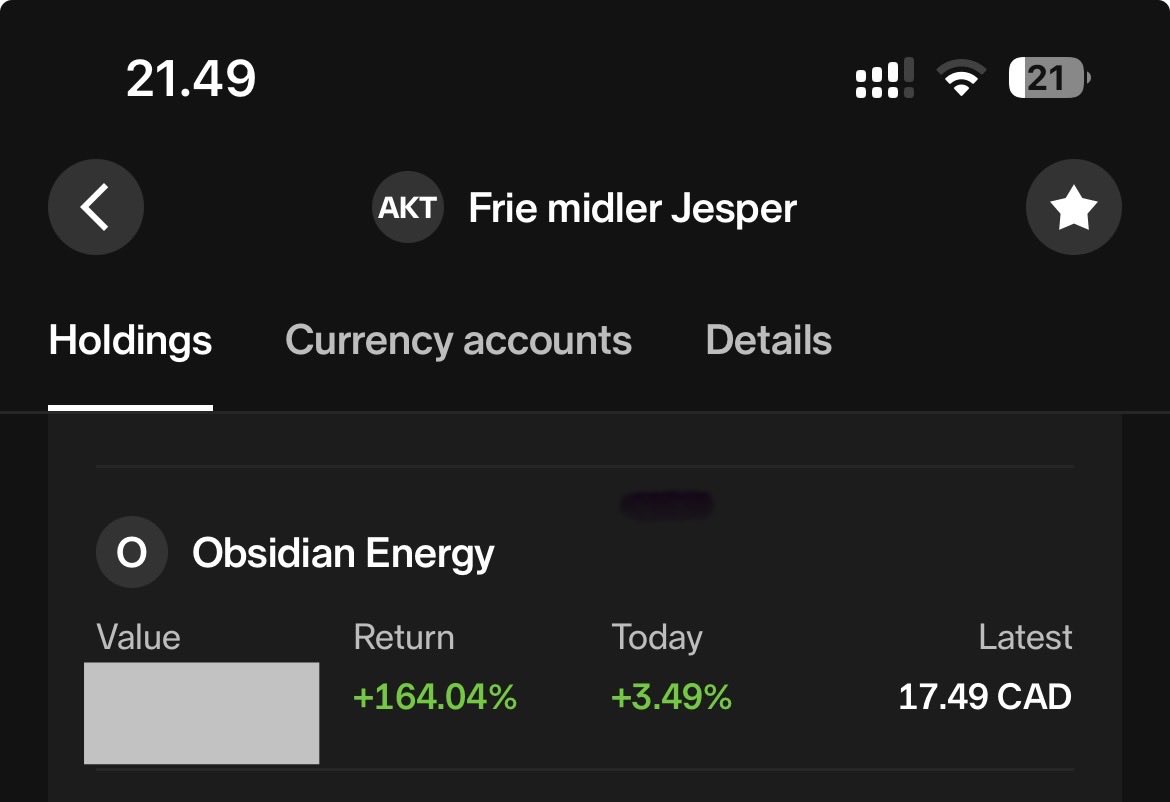 Now up 164% on this one. I❤️🛢️

Obe.to #oott #dividend