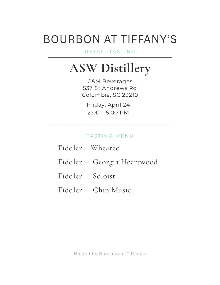 Bourbon At Tiffany's tweet media