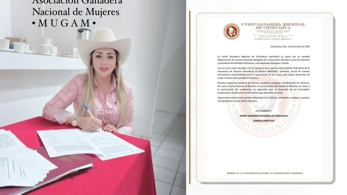 CorresponsalsMX's tweet photo. 🚨En ataque directo, 🔫sicarios entran a negocio y ejecutan a empresaria del sector ganadero en #Chihuahua
Lina Rodríguez quien era líder en la secretaria nacional de Mujeres Ganaderas de México #MUGAM.
El local propiedad de Lina era una comercializadora de insumos agropecuarios, localizado en el tramo carretero de Cuauhtémoc, otra mujer que se encontraba con ella resulto lesionada.
autoridades buscan a los reponsables.
#estados #violencia