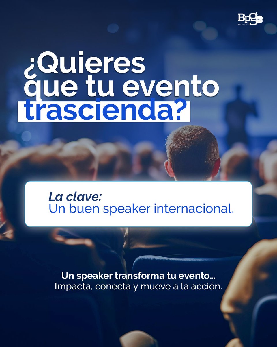 BPGurus's tweet image. Un buen speaker puede cambiarlo todo. ✨ Conecta con tu audiencia y transforma el mensaje en impacto real. 🎤🌍
Si quieres que tu evento trascienda, necesitas una voz con visión global, storytelling poderoso y experiencia comprobada.
➡️  info@bpgurus.com #eventos #speakers