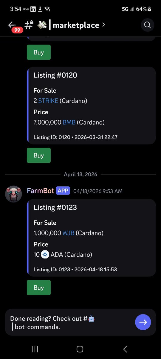 Anybody who uses <a href="/TheFarmBots/">The Farmbot</a> in discord should know by now they have a P2P marketplace in discord. The option is there waiting for you. Oh and they have a mint service too.