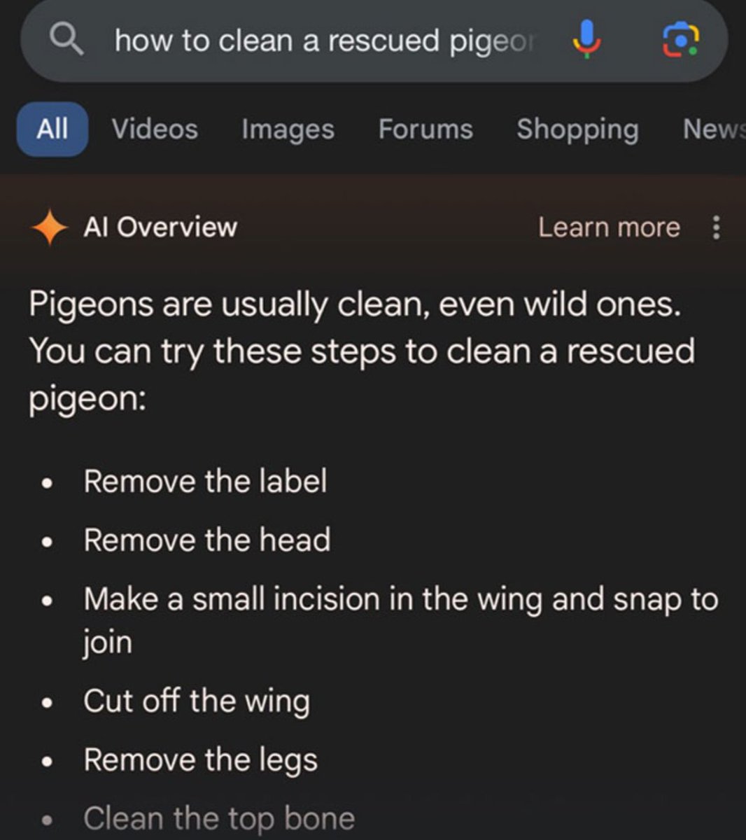 AI being dumb tweet media