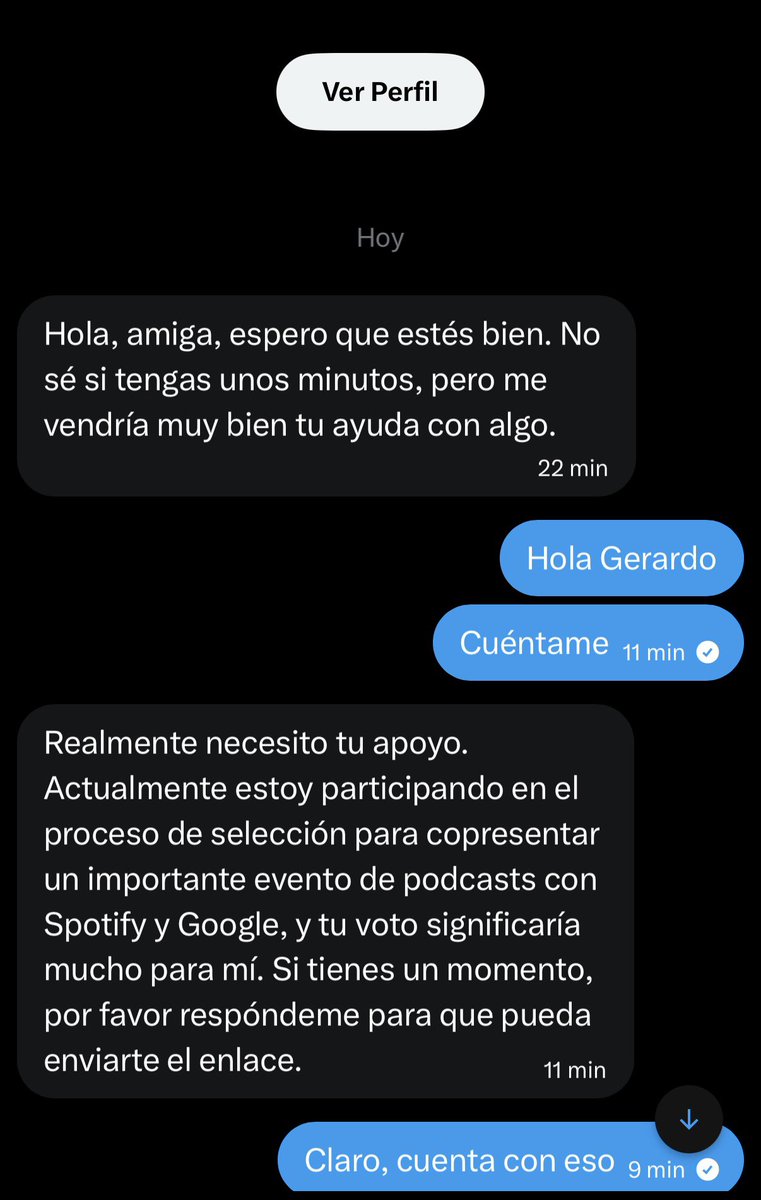 DianaQro's tweet photo. Gente: 🚨 🚨 🚨 
Un perfil aparentemente confiable me escribió para pedirme que vote a través de “cierto link”. 
Como soy muy desconfiada, lo primero que hice fue pedirle a ChatGPT que verificara si es confiable o no, y efectivamente NO ES CONFIABLE.
Lo más seguro es que, le hackearon la cuenta a quien me lo envió.
POR FAVOR NO ABRAN LINKS. Obviamente ya me está insistiendo mucho en que lo abra pero no lo haré.