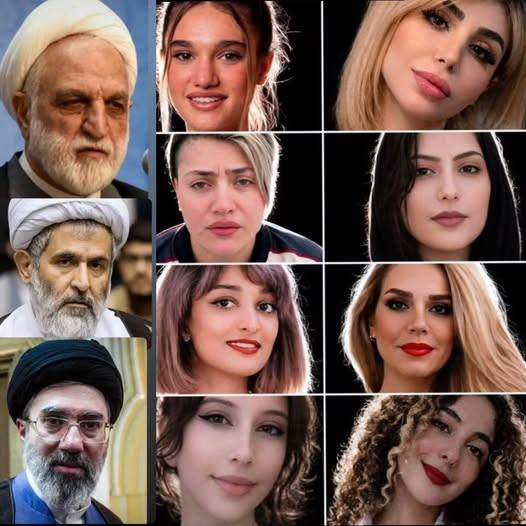 Iran pospravlja mlada nedolžna dekleta...
Partizanska predsednica Musar in neizkušen predsednik Slovenskih kreditov, Golob, kje so vajina čustva, vsaj za živalsko trpeče nedolžne deklice, zaradi diktatorske vere, sta se dolžna oglasiti in razložiti volivcem vajino inteligenco?!?