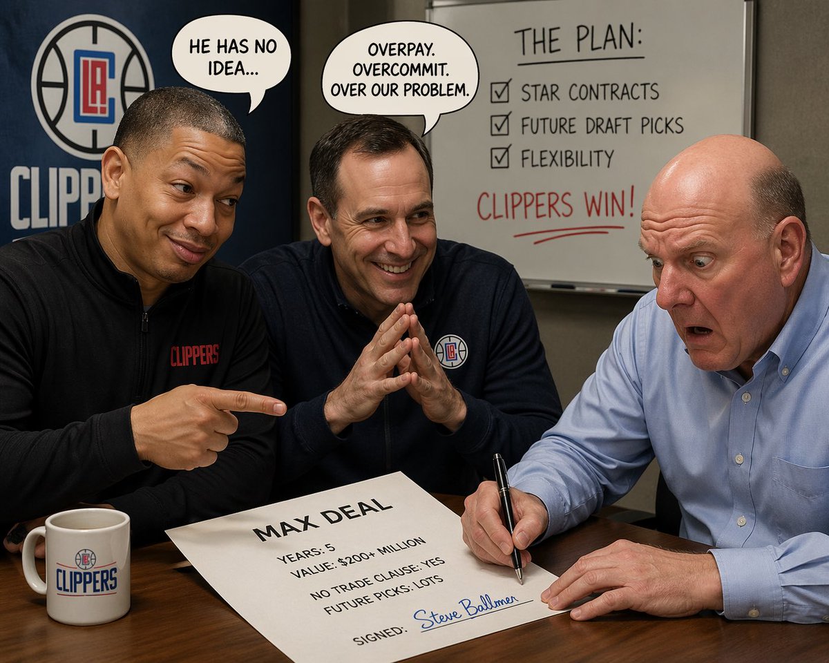 DrynxVG's tweet photo. I have a very strong suspicion you’re being duped by #TyLue and #LawrenceFrank as well, more so Ty. @Steven_Ballmer, for the entirety of the #Kawhi era with the @LAClippers, we’ve been doubling down on the same failed routine.  Look for new player signings every offseason thinking that’s the solution, and that has proven to be insufficient every time. When are you going to shake up the coaching staff at least? TyLue needs to go!!

Expectations without accountability is meaningless. 
Again, TyLue needs to go.