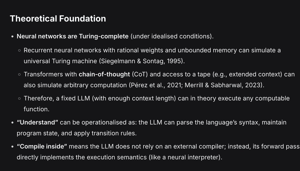 Is it possible to build a turing-complete programming language that LLM(Neural network) can understand and somehow compile inside. wouldn't that save round trips with mcp and compilers