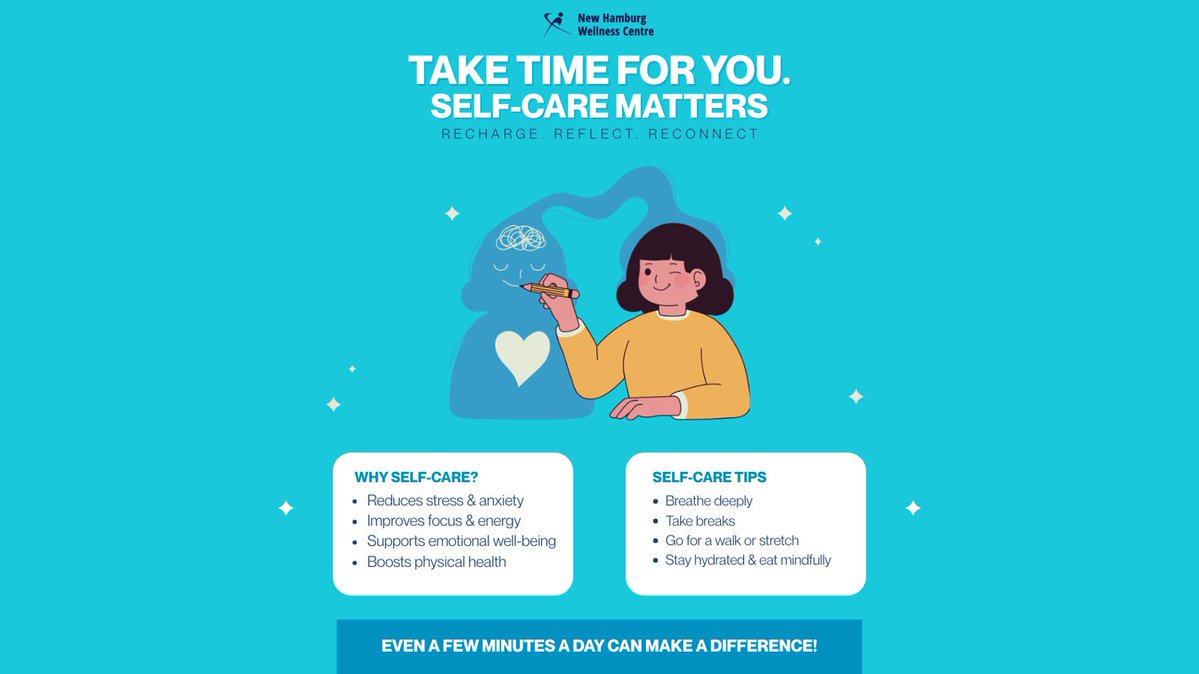 nh_wellness's tweet image. Take time for you.
Self-care matters.

SELF-CARE
✅Reduces stress &amp;amp; anxiety
✅Improves focus &amp;amp; energy
✅Supports emotional well-being
✅Boosts physical health

Even a few minutes of self-care a day can make a difference!

#selfcare #recharge #reflect #reconnect