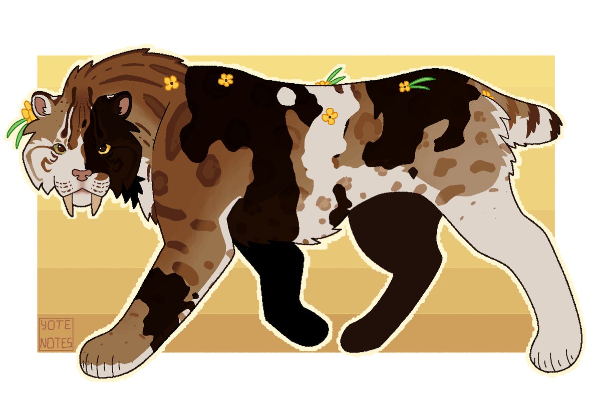 yote_notes's tweet image. some more arts #oc #dinosaur #minecraft #sabertooth #art