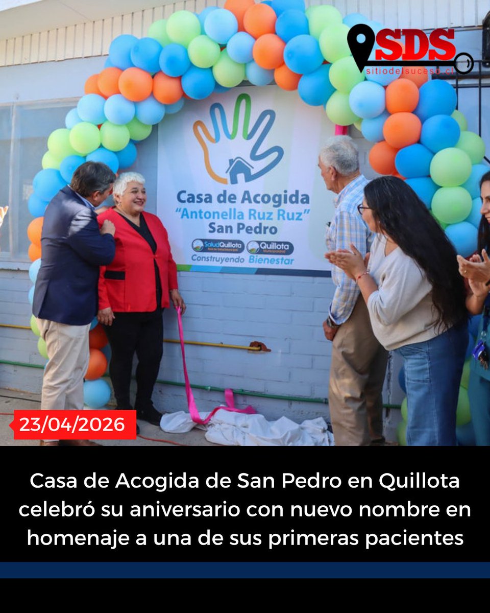 Casa de Acogida de San Pedro en Quillota celebró su aniversario con nuevo nombre en homenaje a una de sus primeras pacientes

Detalles en ➡️  sitiodelsuceso.cl/2026/04/23/cas…