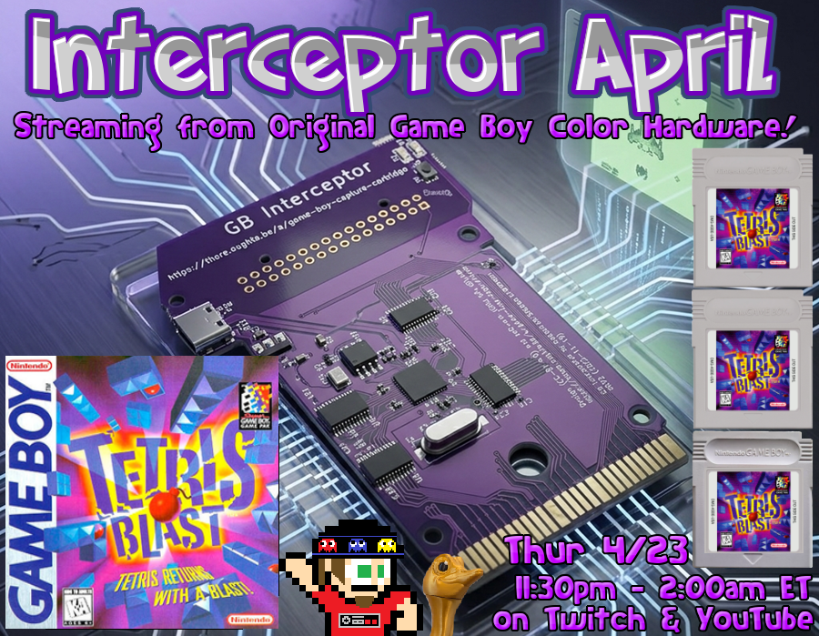 CantStopTheRaj's tweet photo. #InterceptorApril: Streaming Tetris Blast via GB Interceptor! π£ Aiming for @TwinGalaxies World Records on original hardware. Letβs get it! #GameBoy #RetroStreamer #RetroGaming https://t.co/oGN8UOzueP https://t.co/2cpObslQsC