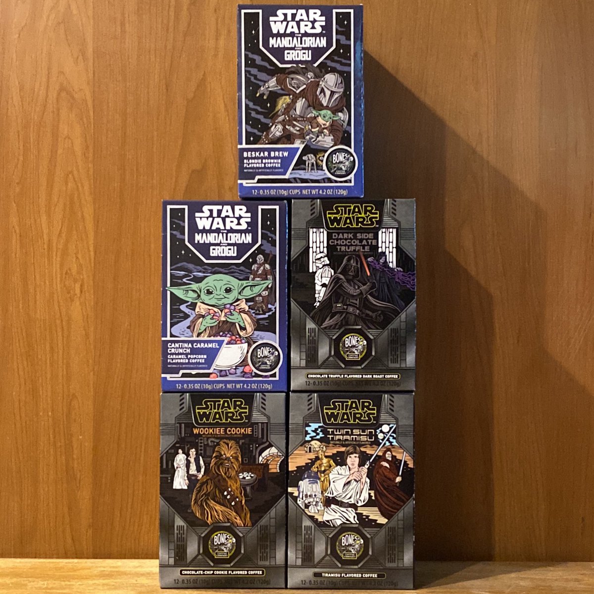 WraithLette's tweet image. My @starwars @themandalorian @bonescoffeeco came in, I can’t wait to try the #BeskarBrew and #CantinaCaramelCrunch flavors ☕️ 

#Coffee #BonesCoffee #BonesCoffeeCo #BonesCoffeeCompany #StarWars #TheMandalorian #TheMandalorianAndGrogu #Grogu